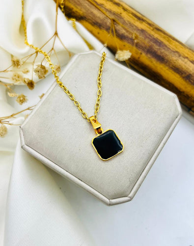 Fancy Black Stone Pendant